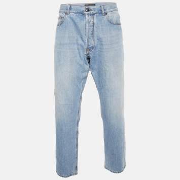 Pre Owned Versace Blue Denim Finn Fit Jeans XXL