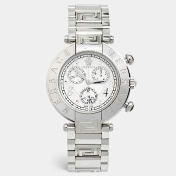 Pre Owned Versace Mother of Pearl Stainless Stainless Reve 68C Women's Wristwatch 40 mm