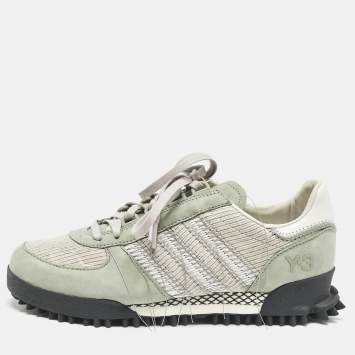 Pre Owned Y-3 x Adidas Multicolor Suede Marathon Trail Sneakers Size 40