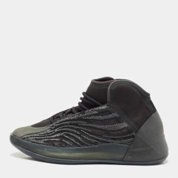 Pre Owned Yeezy x Adidas Black Mesh and Neoprene QNTM Onyx Sneakers Size 43 1/3