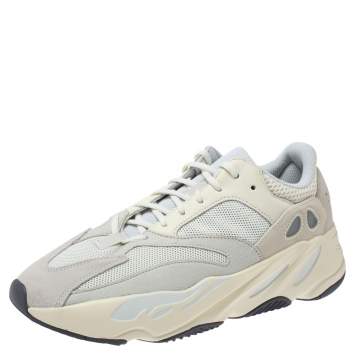 Pre Owned Yeezy x Adidas White Analog Boost 700 Sneakers Size 46 2/3