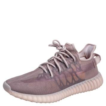 Pre Owned Yeezy x Adidas Beige Mesh 350 V2 Mono Mist Sneakers Size 46 2/3