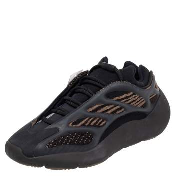 Pre Owned Yeezy x Adidas Black Knit Fabric 700 V3 Clay Brown Size 40 2/3