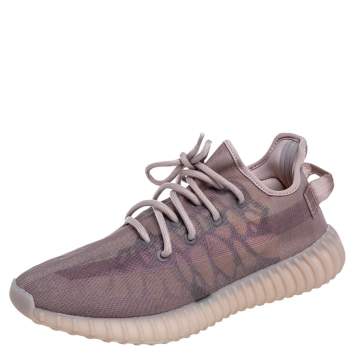Pre Owned Yeezy x Adidas Beige Mesh 350 V2 Mono Mist Sneakers Size 42 2/3