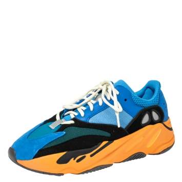 Pre Owned Yeezy x Adidas Multicolor Mesh and Suede Boost 700 Wave Runner Sneakers Size 44 2/3