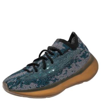Pre Owned Yeezy x Adidas Multicolor Knit Fabric Boost 380 Covellite Sneakers Size 40