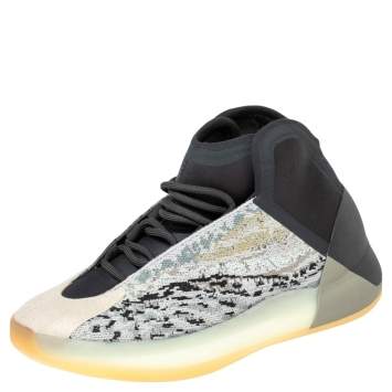 Pre Owned Yeezy x Adidas Multicolor Knit Fabric And Neoprene QNTM Sea Teal Sneakers Size 40