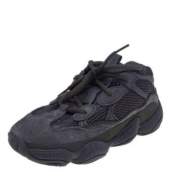 Pre Owned Yeezy x Adidas Grey Suede And Mesh Yeezy 500 Utility Low Top Sneakers Size 37 1/3