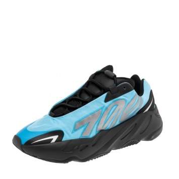 Pre Owned Yeezy x Adidas Blue Nylon Boost 700 MNVN Bright Cyan Sneakers Size 42