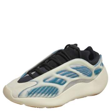 Pre Owned Yeezy x Adidas Blue-Black Knit Fabric 700 V3 Kyanite Sneakers Size 42 