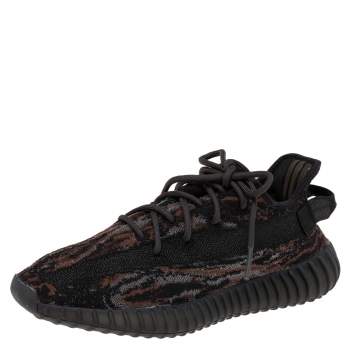 Pre Owned Yeezy x adidas Boost Black/Brown Net And Knit Fabric 350 V2 MX Rock Sneakers Size 42
