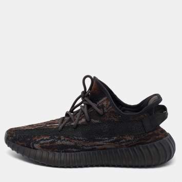Pre Owned Yeezy x Adidas Multicolor Knit Fabric 'MX Rock' Boost 350 V2 Low Top Sneakers Size 46 