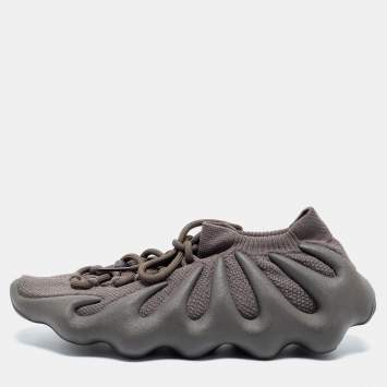Pre Owned Yeezy x Adidas Olive Grey Knit Fabric Yeezy Boost 450 Cinder Sneakers Size 40 2/3