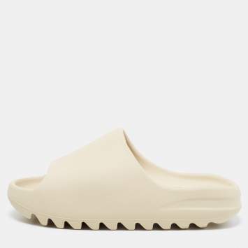 Pre Owned Yeezy x Adidas Beige Rubber Slide Pure Sandals Size 42