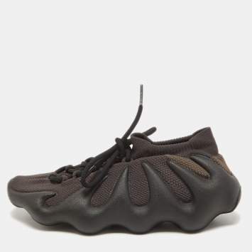 Pre Owned Yeezy x Adidas Black Knit Fabric and Rubber Yeezy 450 Dark Slate Sneakers Size 38 2/3