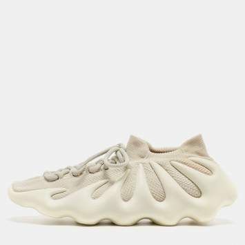Pre Owned Yeezy x adidas Off White Knit Fabric 450 Cloud White Sneakers Size 40 2/3