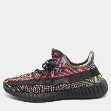 Pre Owned Yeezy x Adidas Multicolor Knit Fabric Boost 350 V2 Yecheil (Non-Reflective) Sneakers Size 44