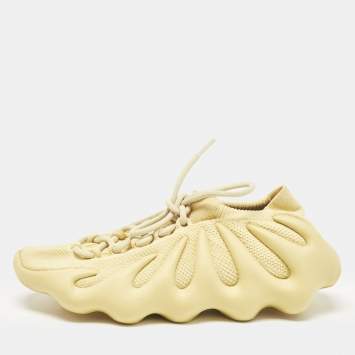 Pre Owned Yeezy x Adidas Green Knit Fabric 450 Sulfur Sneakers Size 40