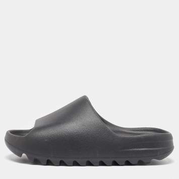 Pre Owned Yeezy x Adidas Black Rubber Slide Sandals 42