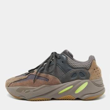 Pre Owned Yeezy x Adidas Multicolor Suede and Mesh Boost 700 Mauve Sneakers Size 38 2/3