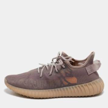 Pre Owned Yeezy x Adidas Mauve Purple Mesh Boost 350 V2 Mono Mist Sneakers Size 44