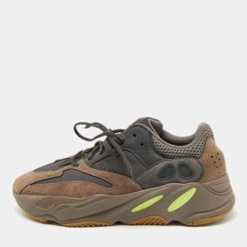 Pre Owned Yeezy x Adidas Multicolor Suede and Mesh Boost 700 Mauve Sneakers Size 45 1/3