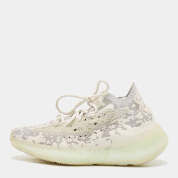 Pre Owned Yeezy x Adidas Multicolor Knit Fabric Boost 380 Alien Blue Sneakers Size 39 1/3