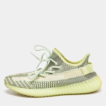Yeezy x Adidas Green Knit Fabric Boost 350 V2 Yeezreel Non-Reflective Sneakers Size 42 2/3