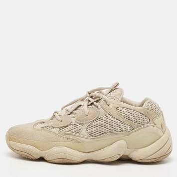 Pre Owned Yeezy x Adidas Cream Suede and Mesh 500 Blush Sneakers Size 43 1/3