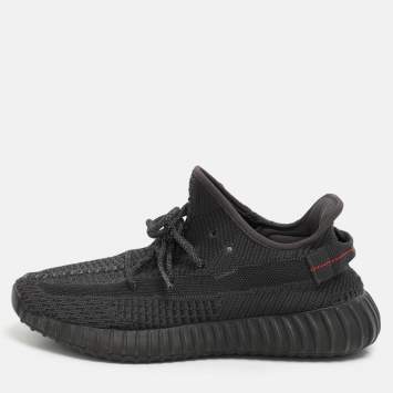 Yeezy x Adidas Black Knit Fabric Boost 350 V2 Static Black Sneakers 42