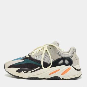 Yeezy x Adidas Multicolor Suede and Mesh Boost 700 Wave Runner Sneakers Size 42 2/3