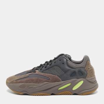 Yeezy x Adidas Dark Grey Suede and Mesh Boost 700 V2 Mauve Sneakers Size 44 2/3