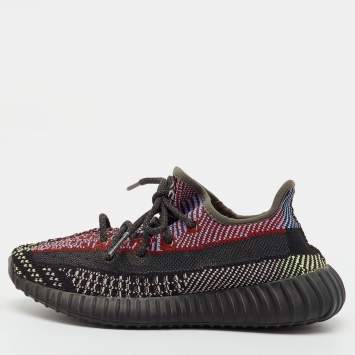 adidas Yeezy Black Mesh Boost 350 V2 Mono Cinder Sneakers