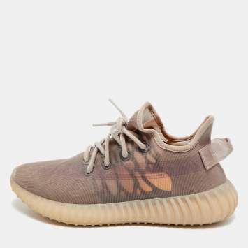 Pre Owned Yeezy x Adidas Boost 350 V2 Mono Mist Size 39 1/3 Purple Mesh Low Top Sneakers