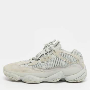 Pre Owned حذاء رياضي ييزي x أديداس بوست 500 سولت شبك وألياف النعناع الأخضر الفاتح مقاس 45 1/3