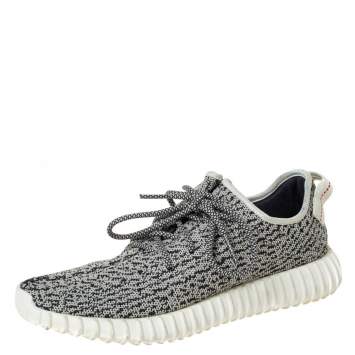 Pre Owned Yeezy x Adidas Turtledove Cotton Knit Boost 350 Sneakers Size 42