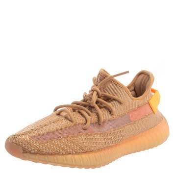 Pre Owned Adidas Yeezy Boost 350 V2 Cotton Knit Clay Sneakers Size 42 2/3