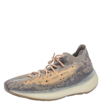 Pre Owned Yeezy x adidas Multicolor Knit Fabric Boost 380 Mist Sneakers Size 46 2/3