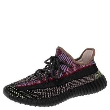 Pre Owned Yeezy x Adidas Multicolor Knit Fabric Boost 350 V2 Yecheil (Non-Reflective) Sneakers Size 41 1/3
