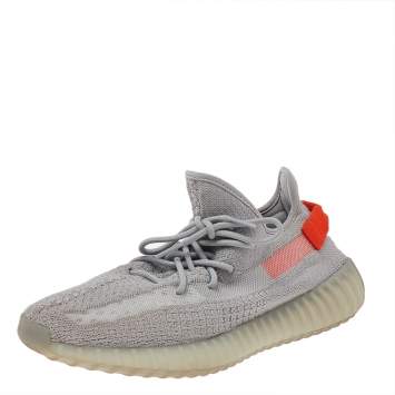 Pre Owned Yeezy x adidas Grey Mesh Boost 350 V2 Tail Light Low Top Sneakers Size 45 1/3