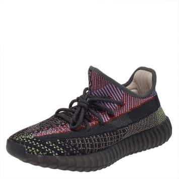 Pre Owned Yeezy x adidas Multicolor Knit Fabric Boost 350 V2 Yecheil (Non Reflective) Low Top Sneakers Size 42 2/3