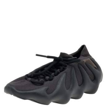 Pre Owned Yeezy x Adidas Black Knit Fabric 450 Dark Slate Sneakers Size 38