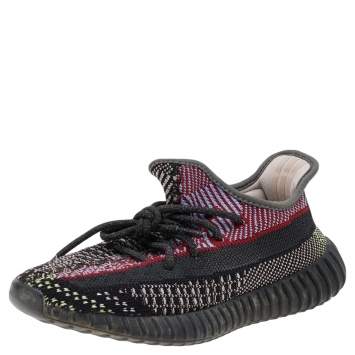 Pre Owned Yeezy x adidas Multicolor Knit Fabric Boost 350 V2 Yecheil Sneakers Size 37 1/3