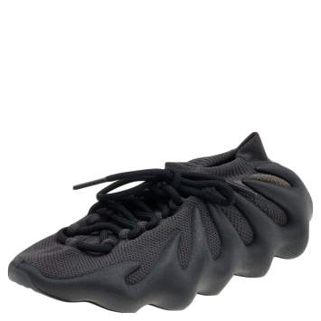 Pre Owned Yeezy x Adidas Black Knit Fabric 450 Dark Slate Sneakers Size 40 2/3