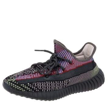 Pre Owned Yeezy x Adidas Multicolor Knit Fabric Boost 350 V2 Yecheil Sneakers Size 42