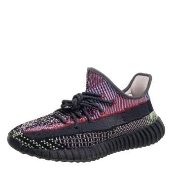 Pre Owned Yeezy x Adidas Multicolor Knit Fabric Boost 350 V2 Yecheil (Non-Reflective) Sneakers Size 44