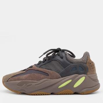 Pre Owned Yeezy x Adidas Multicolor Suede and Mesh Boost 700 Mauve Sneakers Size 38