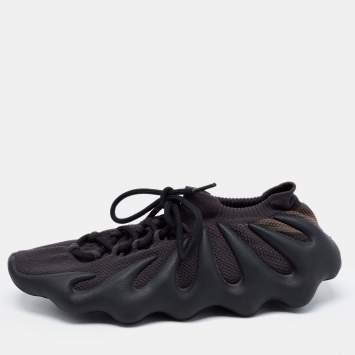 Pre Owned Yeezy x Adidas Black Knit Fabric 450 Dark Slate Sneakers Size 43 1/3