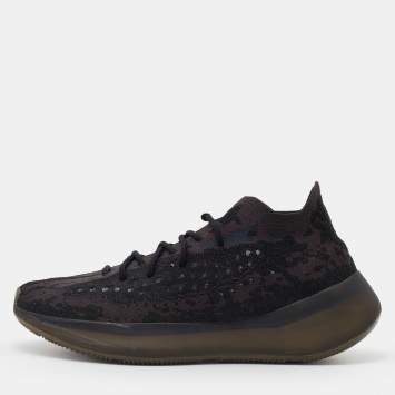 Pre Owned Yeezy x Adidas Multicolor Knit Fabric Boost 380 Onyx Reflective Sneakers Size 48
