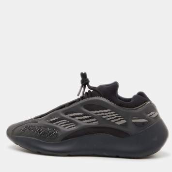 Pre Owned Yeezy x Adidas Black Knit Fabric 700 V3 Alvah Sneakers Size 44 2/3
